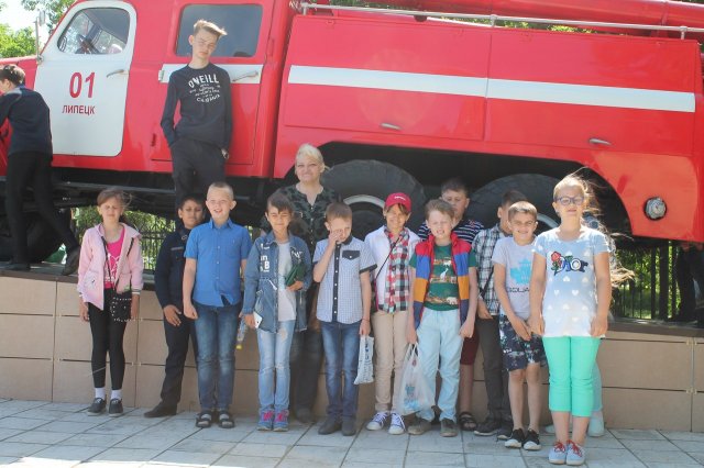 Ученики школы №5 побывали на экскурсии в музее пожарного дела